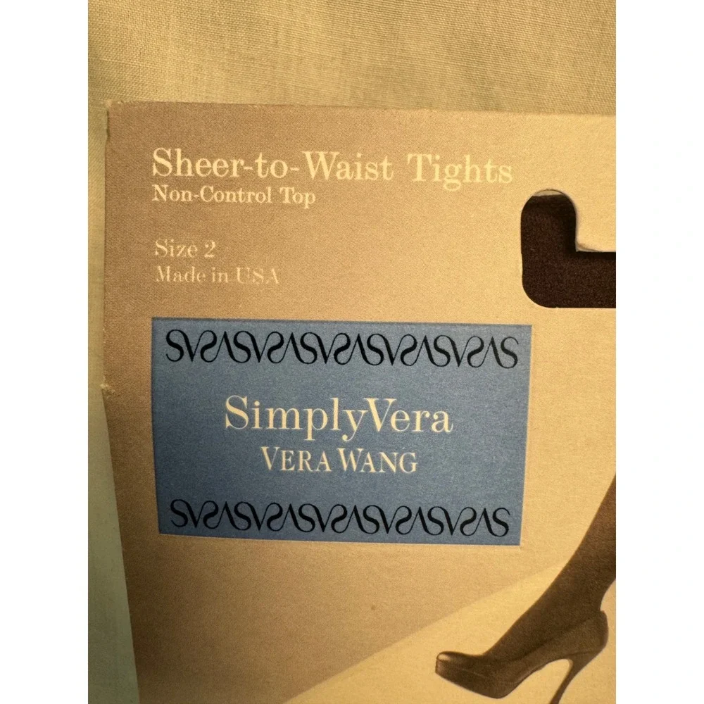 Simply Vera Vera Wang Plum Perfect Opaque Sheer-to-Waist Tights Size 2